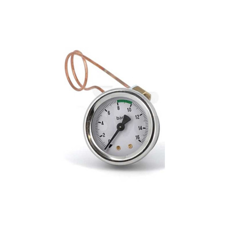 Манометр помпи 0-16, Ø49mm, з капіляром,  VBM EVOLUTION Манометр помпи 0-16, Ø49mm, з капіляром,  VBM EVOLUTION